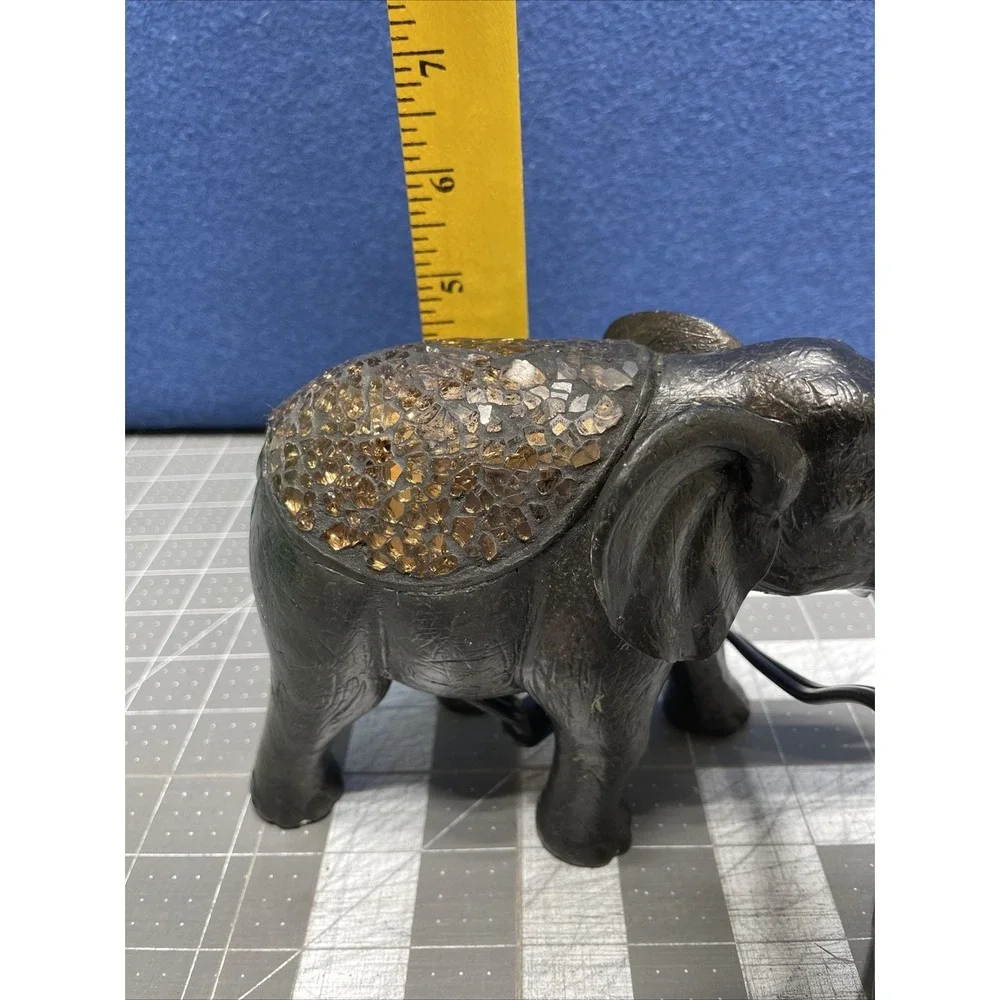 Elephant Night Light Desktop Table Lucky‎ Trunk Up Small Figure